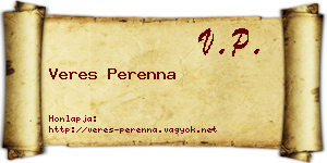 Veres Perenna névjegykártya